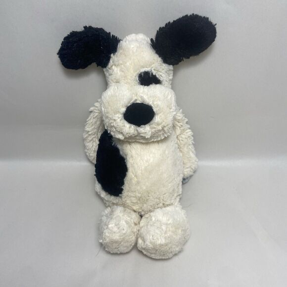 Jellycat London Bashful Cream & Black 9” Plush Puppy Dog No paper tag - Picture 8 of 8